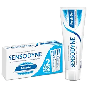 Sensodyne Toothpaste Fresh Gel | Daily Sensitivity Relief Tooth Paste, 2x125gm Pack