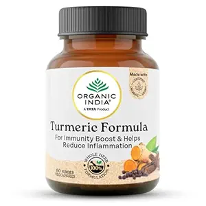 A TATA Product - Organic India Turmeric Formula - 60 Veg Capsules