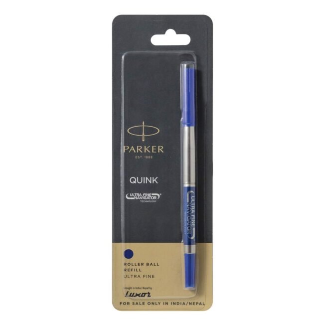Parker Ultra Fine Navigator Rollerball Pen Refill | Blue Ink | Quick-Drying | Smooth Flow | Long-Lasting Refill